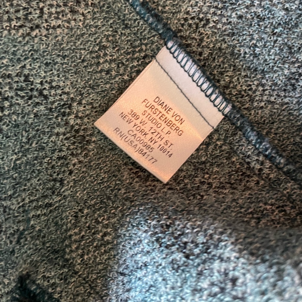 Dvf Geometric Patterned Military Button Wool Blen… - image 4